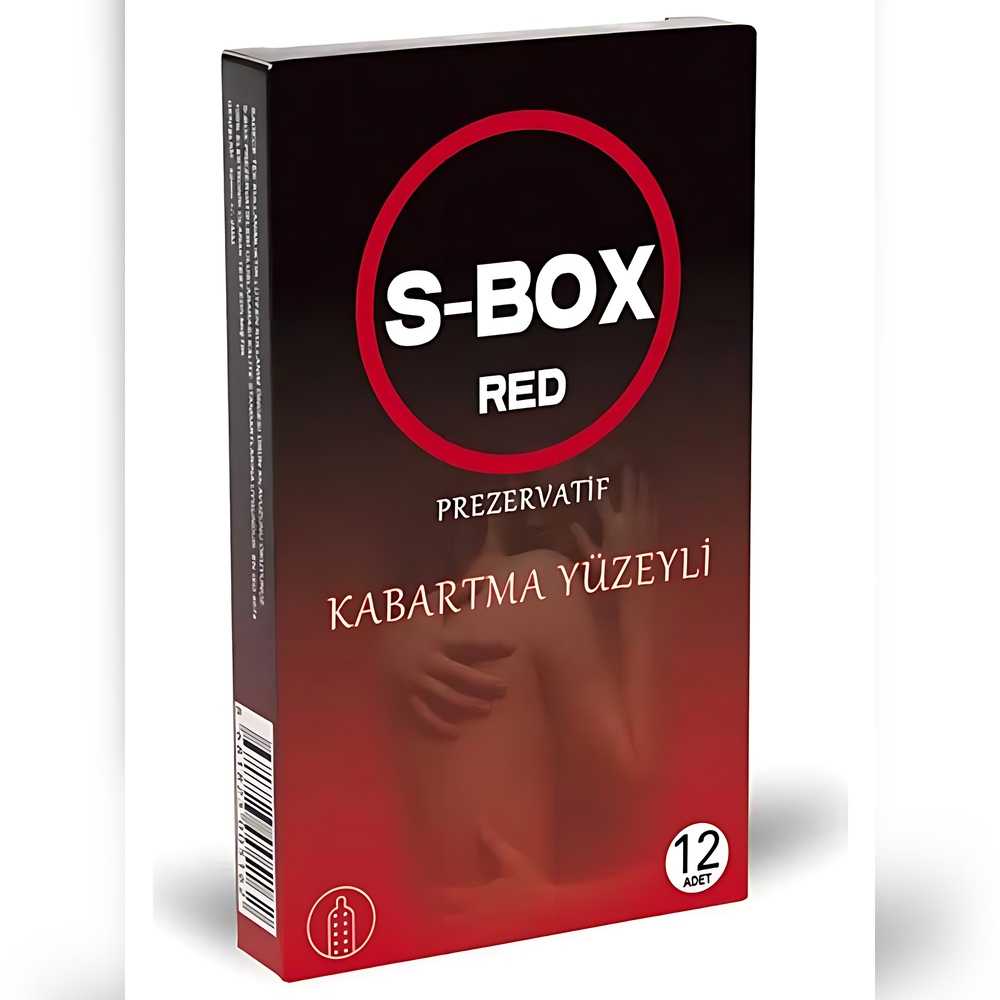 S-Box Red Haz Kabartma Yüzeyli Prezervatif
