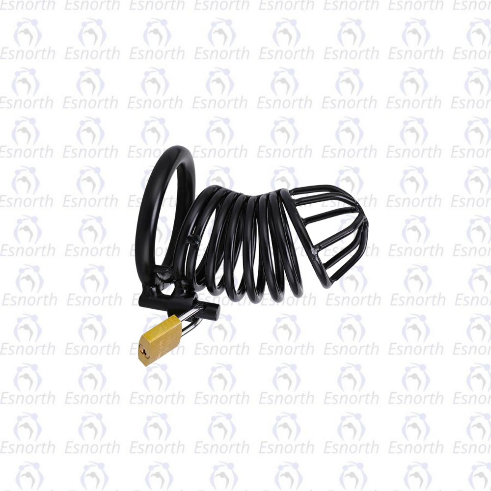 Siyah Metal Penis Kilidi 45mm – Ayarlanabilir Çelik Kafes + Asma Kilit - Penis Halkası ürün görseli
